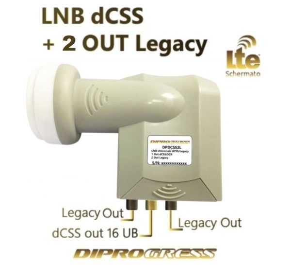 LNB DCSS e 2 OUT LEGACY DIPROGRESS